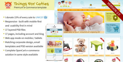 Things for Cuties - the E-Commerce Baby & Kids Shop Template