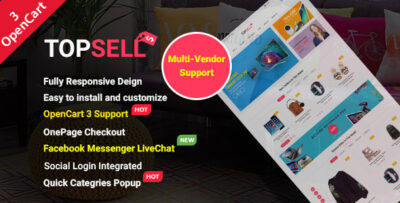 TopSell - Top Multipurpose eCommerce Marketplace OpenCart 3 Theme