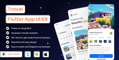 Travel World -Tour & Travel Travel Planner Holiday Booking Flutter iOSAndroid App Template