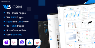 W3CRM - Bootstrap Admin Dashboard Template