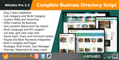 Whizbiz Pro - Simple Business Listing Directory Map Script