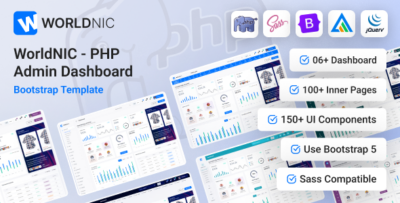 Worldnic - PHP Admin Dashboard Bootstrap Template