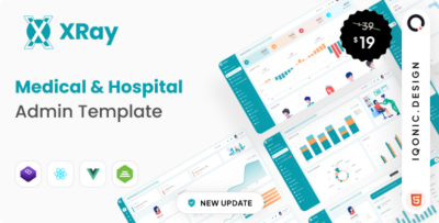 XRay - Medical & Hospital Admin Template (React, VueJS, HTML)