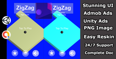 Zigzag ball jumping game