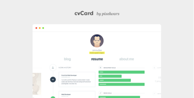 cvCard - Responsive Resume HTML Template