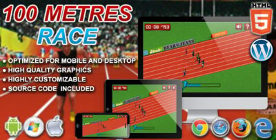 100 Metres Race - HTML5 Sport Game