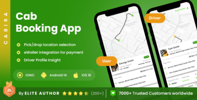 4 App Template Taxi App Cab Booking App Rider App Driver App Cabira