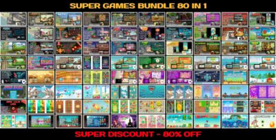 80 HTML5 GAMES!!! SUPER BUNDLE №4 (Construct 3 Construct 2 Capx)