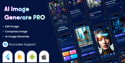 AI Image Generator - Flutter - Android - iOS