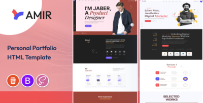 Amir - Personal Portfolio HTML Template