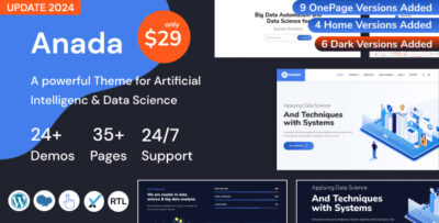 Anada - Data Science & Analytics WordPress