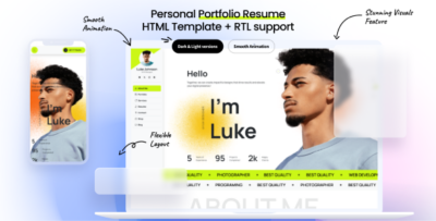 Ariket - Personal Portfolio Resume HTML Template + RTL support