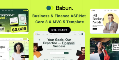 Babun - Business & Finance Responsive ASP.Net Core 8 & MVC 5 + RTL Template