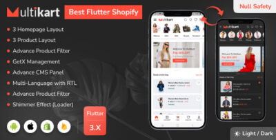 Best Shopify Flutter E-commerce Full App - Multikart