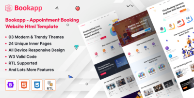 BookApp - Appointment Booking Website HTML Template