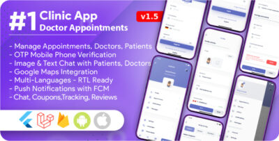 Clinic Owner Manager App for Doctors Appointments, Diagnostics, Medical Managements