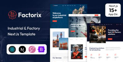 Factorix Factory & Industrial React Nextjs Template