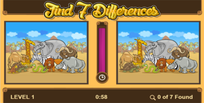 Find 7 Differences Game - HTML5 Educational game (CAPX included)