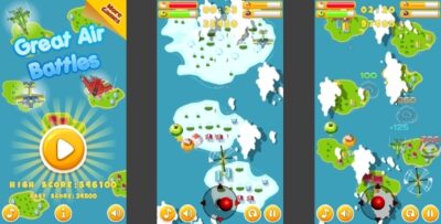 Great Air Battles - HTML5 Mobile Game (Construct 3 Construct 2 Capx)