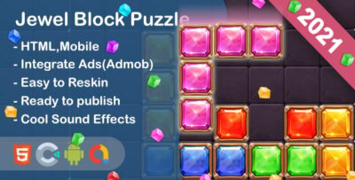 Jewel Block Puzzle (Html5 + Construct 3 +Mobile)