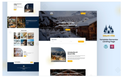 Mount Villa - Best Hotel and Restaurants Services Elementor Landing Page