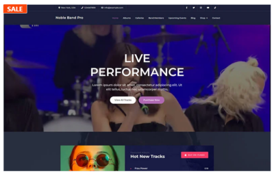 Noble Band Pro - Elementor Music WordPress Theme