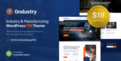 Ondustry – Industry & Manufacturing FSE WordPress Theme