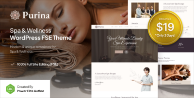 Purina – Spa & Wellness FSE WordPress Theme