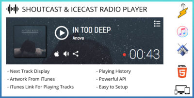 SHOUTcast & Icecast Radio Player with iTunes