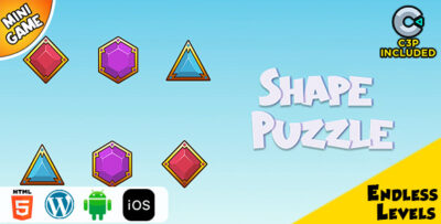 Shape Puzzle HTML5 Construct 3 Game