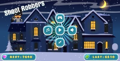 Shoot Robbers - HTML5 Game, Mobile Version + AdMob (Construct 3 Construct 2 Capx)