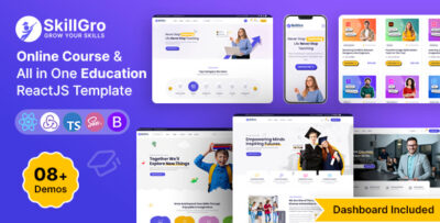 SkillGro - Online Courses & Education React JS Template