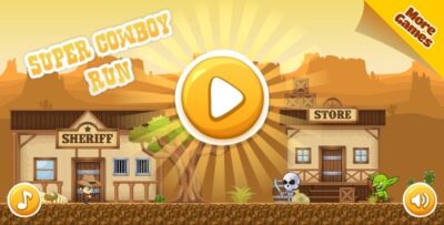 Super Cowboy Run - HTML5 Game, Mobile Version+AdMob!!! (Construct 3 Construct 2 Capx)