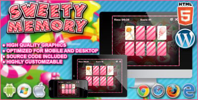 Sweety Memory - HTML5 Puzzle Game