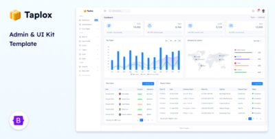 Taplox - Admin Dashboard and UI Kit Template