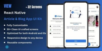 View - Article & Blog React Native Expo App Ui Kit