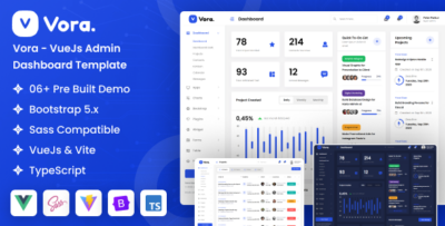 Vora - VueJs SaaS Admin Dashboard Template