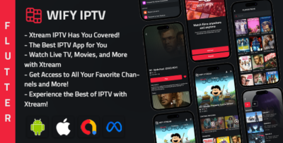 WIFY IPTV Mobile Xtream player Multiple format & ad network