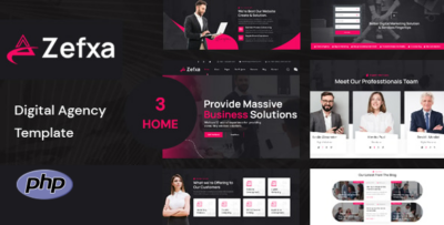 Zefxa- Digital Agency PHP Template