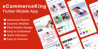 eCommerceKING APP - Multi-vendor Online Store Android and IOS Flutter App