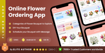 2 App Template Flower Sharing App Flower Discovery App Gardening App Floral Arrangement App