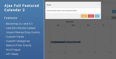 Ajax Full Featured Calendar 2