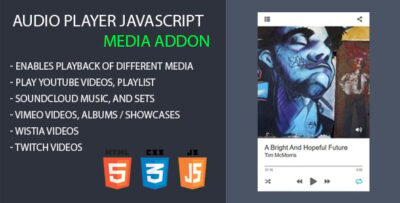 Audio player Media AddOn for Javascript