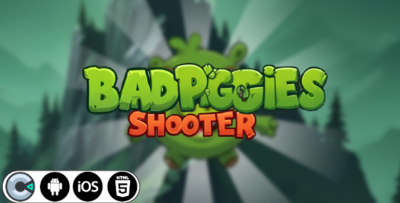 Bad Piggies Shooter - HTML5 Construct3 Game