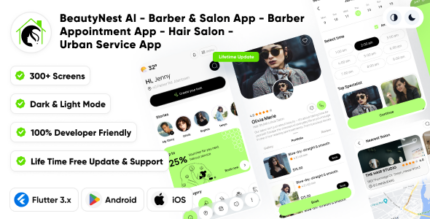 BeautyNest AI - Barber & Salon App - Barber Appointment App - Hair Salon - Urban Service App