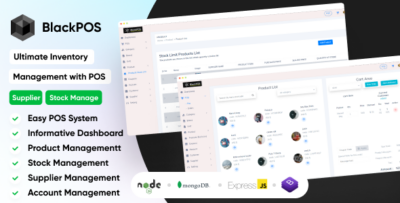 BlackPOS Ultimate Multipurpose Inventory Management with POS ( Point of Sale ) - Node JS + MongoDB
