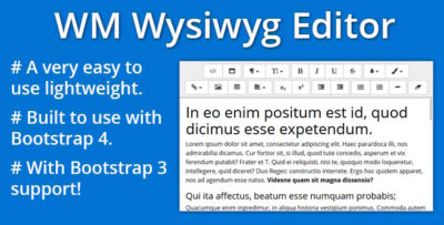 Bootstrap 4 WYSIWYG Editor