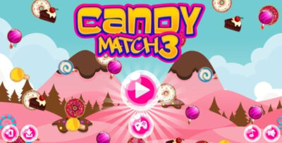 Candy Match-3 - HTML5 Game + Android + AdMob (Construct 3 Construct 2 Capx)