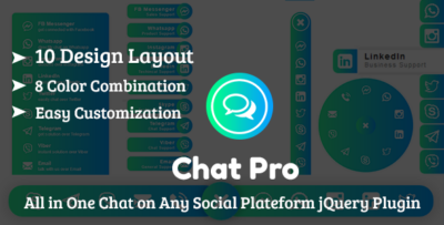 ChatPro - All in One Chat on Any Social Plateform jQuery Plugin