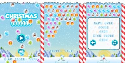 Christmas Bubbles - HTML5 Game + Mobile + AdMob (Construct 3 Construct 2 Capx)